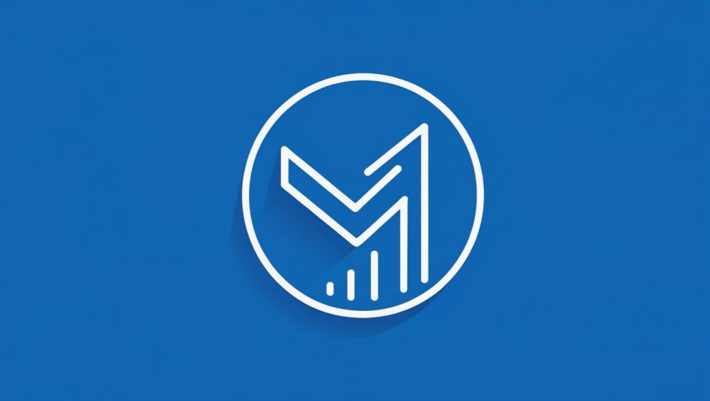 generate marketing solution icon in blue